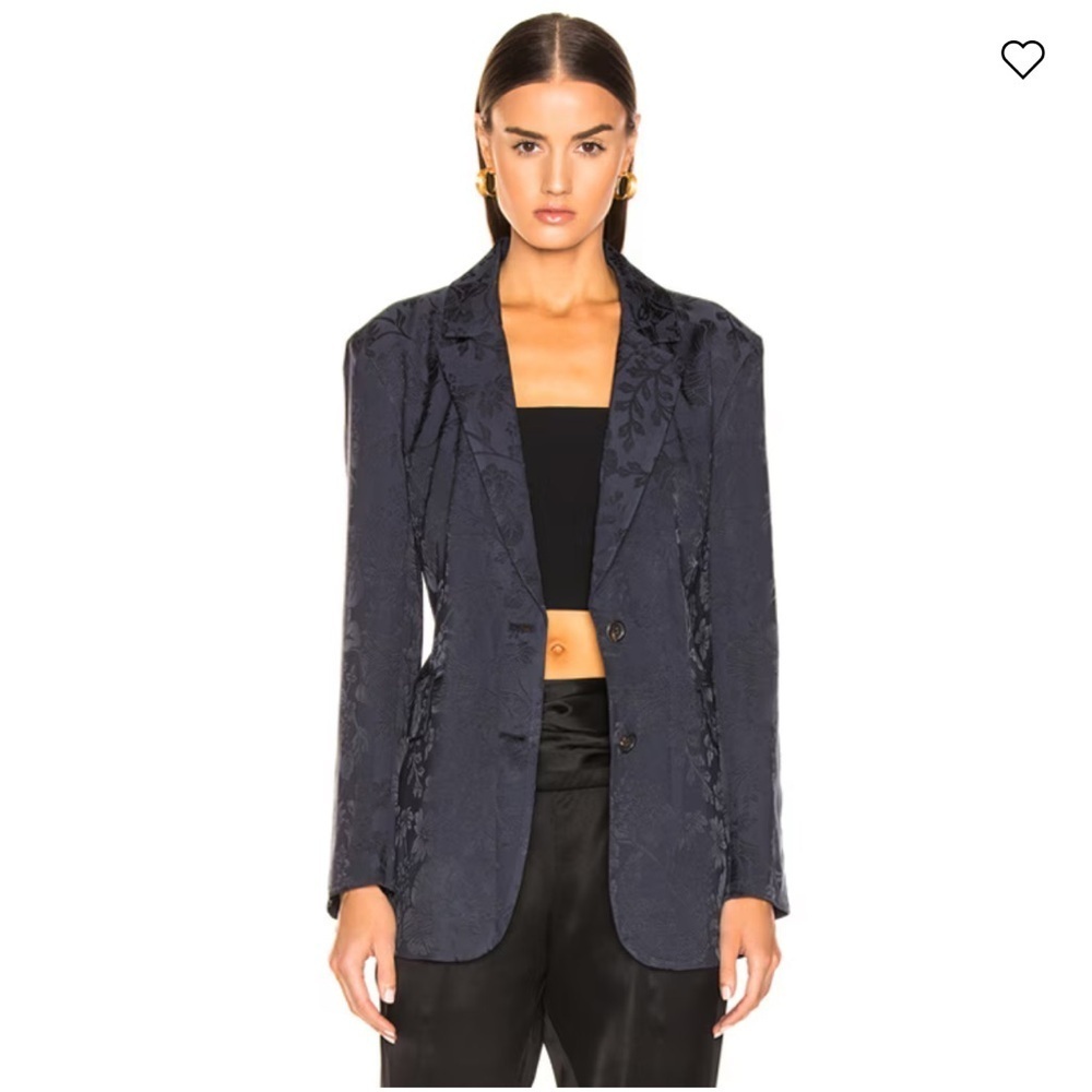 EQUIPMENT | Elsworth Floral Jacquard Blazer Jacket Blue 10